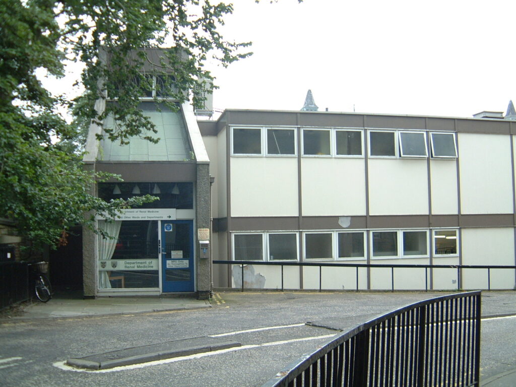 Edinburgh chronic haemodialysis unit, one of the regional units constructed in the late 1960s. 